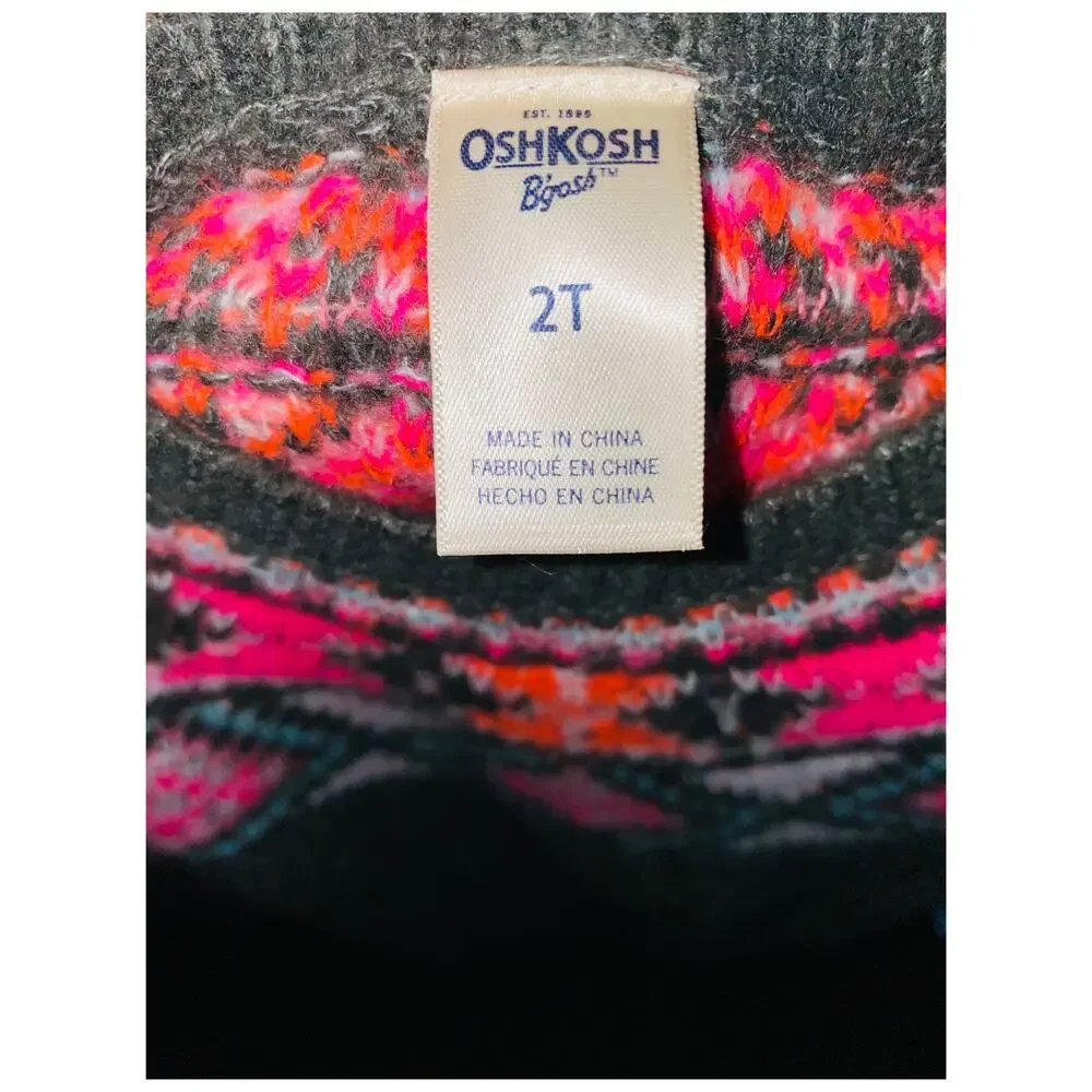 Osh Kosh gray knit sweater SZ 2T